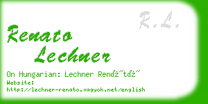 renato lechner business card